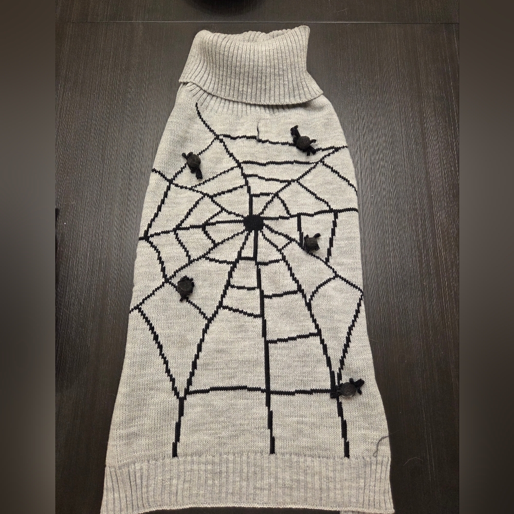 Spiderweb Halloween Dog Sweater